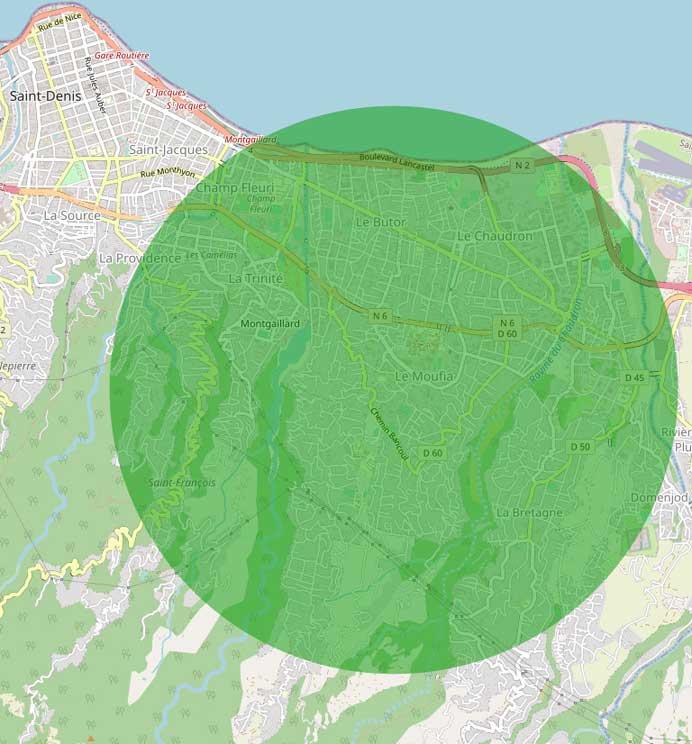 Saint-Denis immobilier dans le quartier de la Bretagne, bois de Nèfles