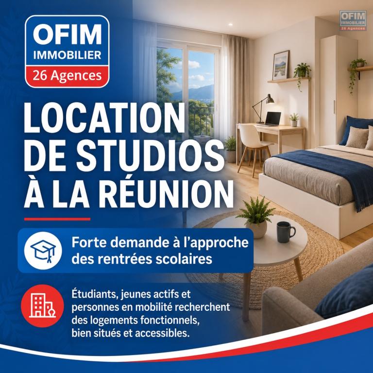 Location de studios &agrave; La R&eacute;union : une forte demande &agrave; l&rsquo;approche des rentr&eacute;es