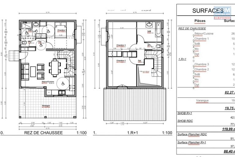 18 Villas 4 pièces en construction (VEFA) Piton St Leu - Villa type 2