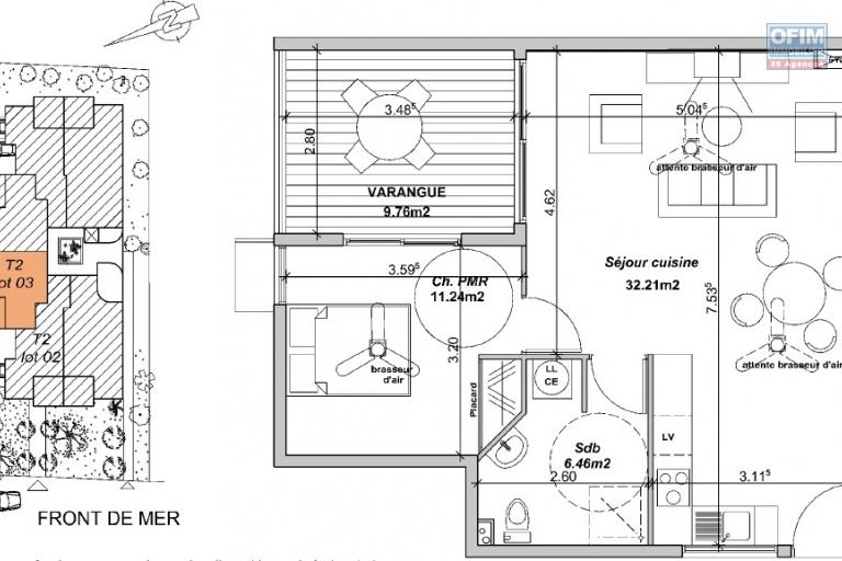 A vendre charmant appartement T4 avec vue mer