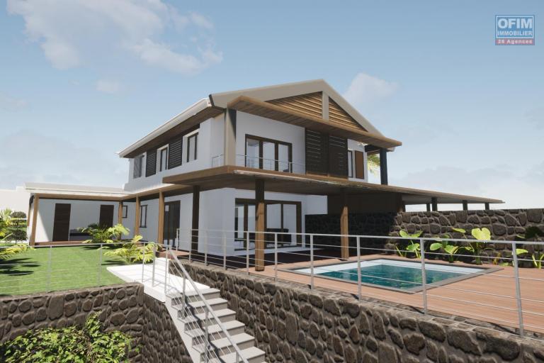 Villa F4 VEFA duplex 5 pièces implantée sur un terrain de 369 m² à la Pointe des Châteaux, St Leu.