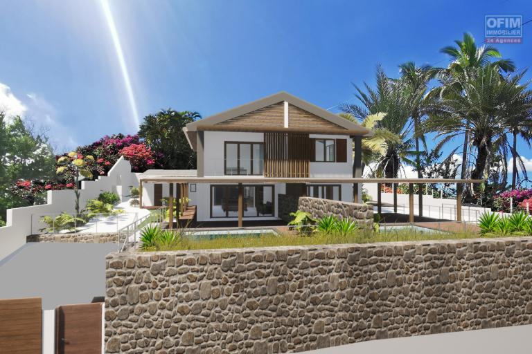 Villa F4 VEFA duplex 5 pièces implantée sur un terrain de 369 m² à la Pointe des Châteaux, St Leu.