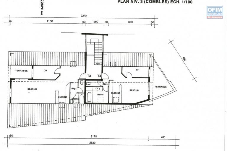 Spécial investisseur Immeuble de 8 appartements avec superbe vue mer et montagne à L'Entre Deux