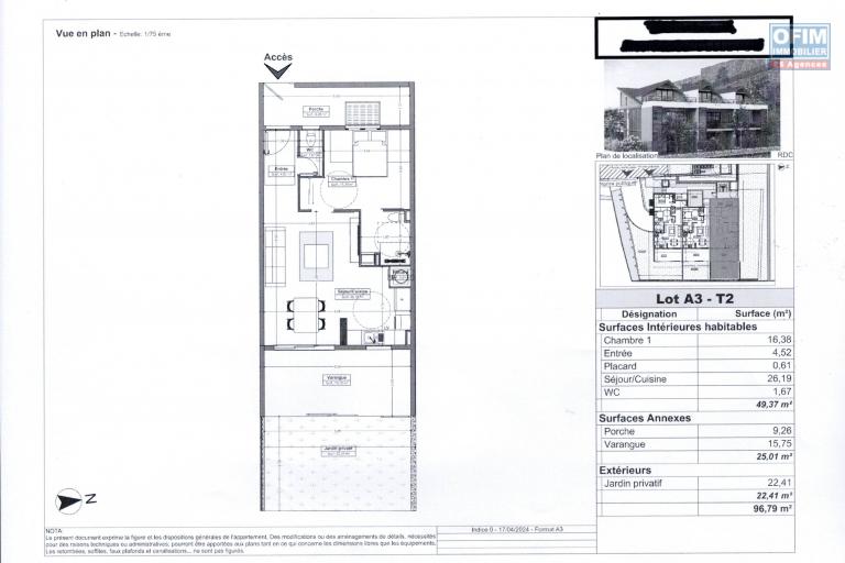 Neuf - T2 - Eligible Loi Pinel / Girardin IS. St Gilles vue