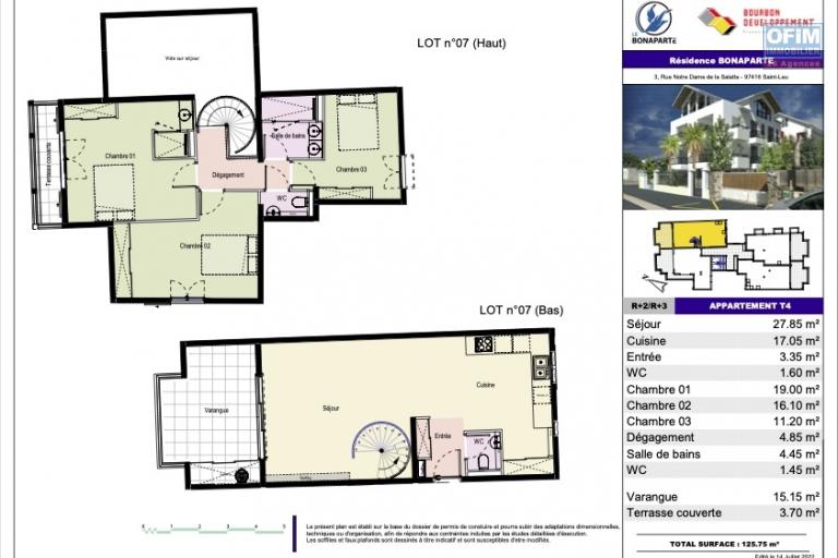 A VENDRE SAINT-LEU CENTRE T4 DUPLEX