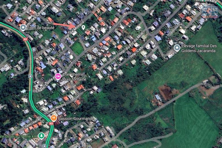 Terrain Constructible de 376 m²  A VENDRE à 109000€ – Impasse de Monaco, Tampon 19ème