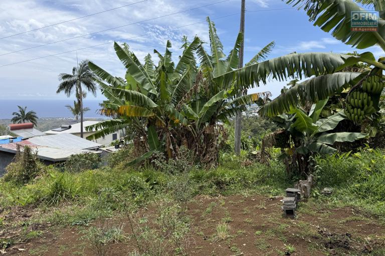 Terrain plat de 1200 m2 à 350 m d'altitude, pleine vue mer et montagne, viabilisation sur le terrain.