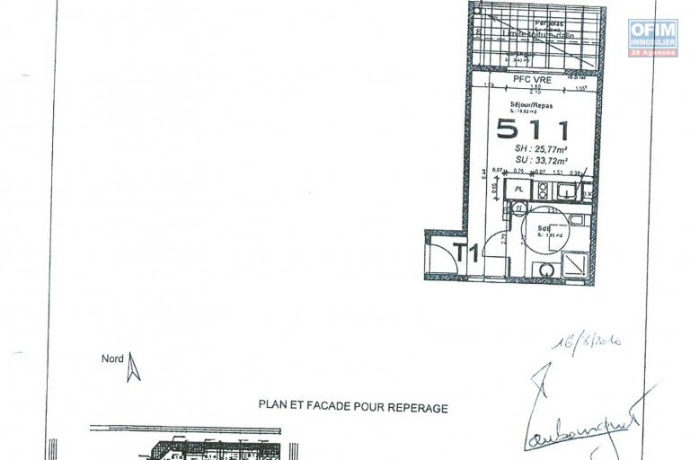 A louer grand T1 bis à STE CLOTILDE residence Lobellia