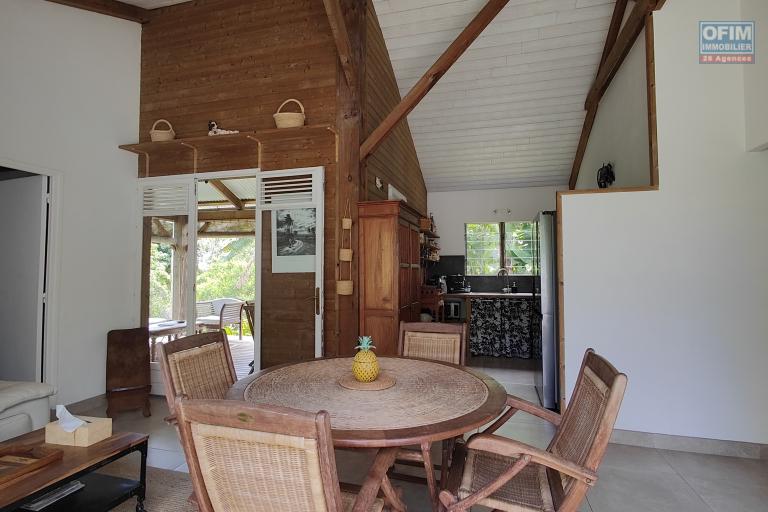 Magnifique maison bois de type F3+ plain pied, petite vue mer, bassins naturels, 470 m&sup2; de terrain