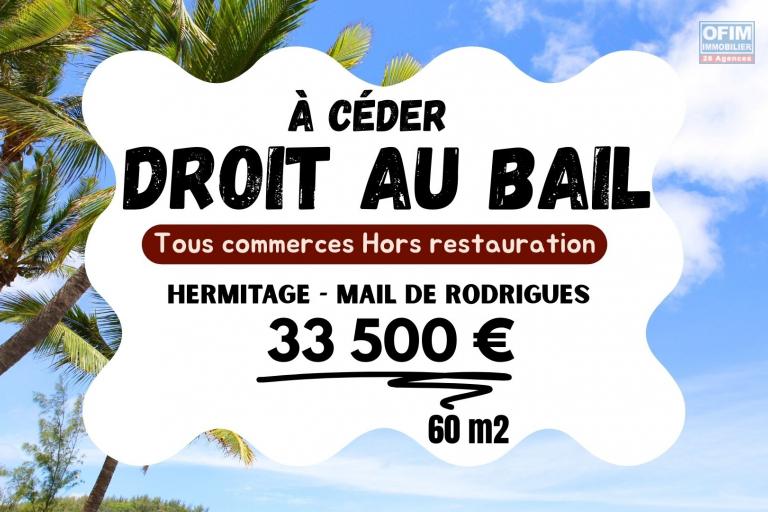 À CÉDER – Local commercial 60 m² – Mail de Rodrigues – L’Hermitage (S...