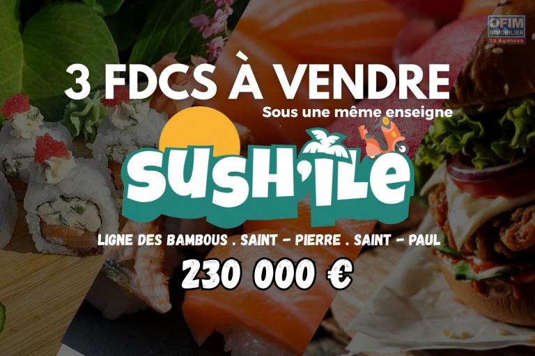 À vendre : Cession de 3 Fonds de commerce de restauration rapide sous une même...