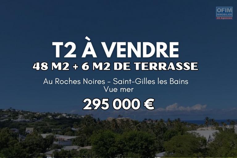 A Vendre T2 de 48 m2 au Roches Noires - Saint-Gilles avec vue mer - 295000&euro;