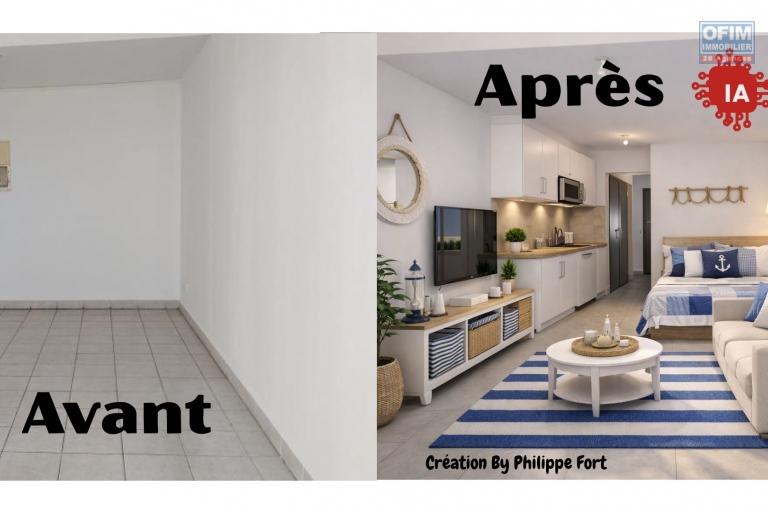 A Vendre T2 de 48 m2 au Roches Noires - Saint-Gilles avec vue mer - 265 957&euro;