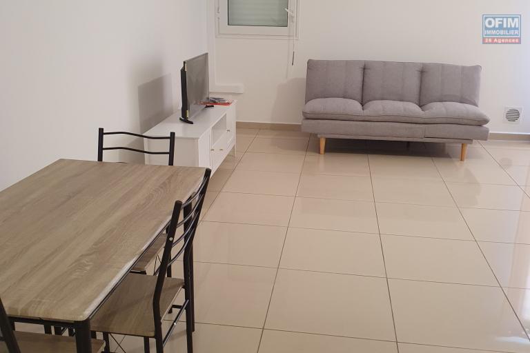 A Louer ce bel et spacieux appartement de type F1 meubl&eacute; sur la r&eacute;sidence PASSERELLE situ&eacute; rue des deux canons &agrave; Sainte Clotilde.