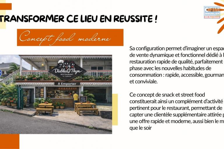 A SAISIR Fonds de commerce Restaurant Le Diables &Ocirc; Thym au Tampon est &agrave; vendre