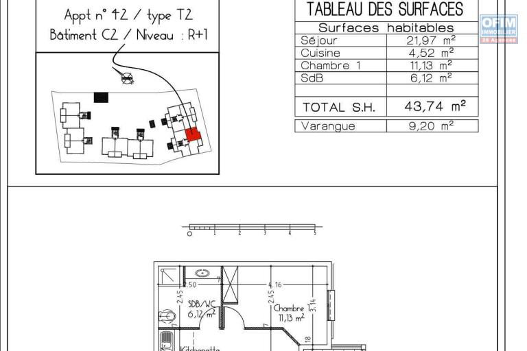T2 en vente &agrave; La Montagne residence les jardins de Magalli, pour investissement locatif