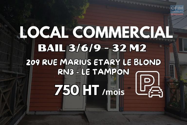 &Agrave; LOUER &ndash; Local Commercial de 32 m2 RN3 au Tampon  | 750&euro; HT/mois