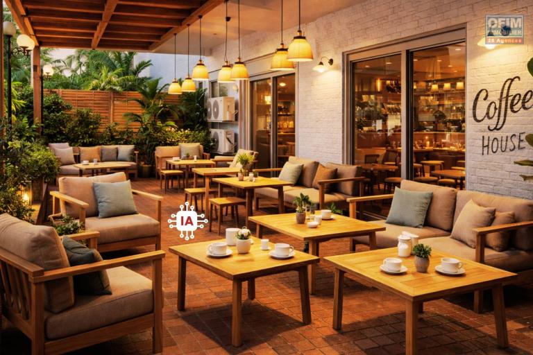 A louer local commercial / professionnel de 100m2 avec Terrasse proche front de mer Saint-Pierre &agrave; 1700&euro; HT