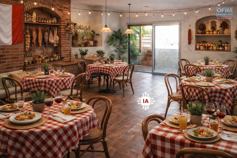 A louer local commercial / professionnel de 100m2 avec Terrasse proche front de mer Saint-Pierre &agrave; 1700&euro; HT