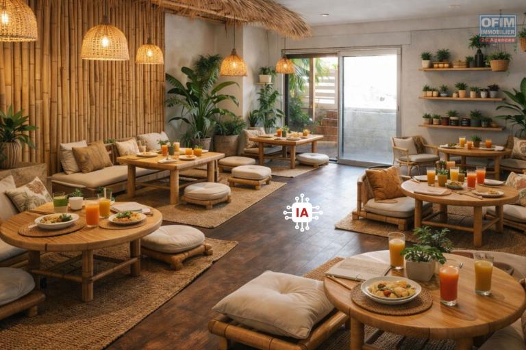 A louer local commercial / professionnel de 100m2 avec Terrasse proche front de mer Saint-Pierre &agrave; 1700&euro; HT