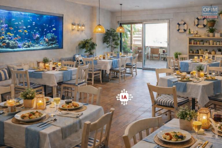 A louer local commercial / professionnel de 100m2 avec Terrasse proche front de mer Saint-Pierre &agrave; 1700&euro; HT