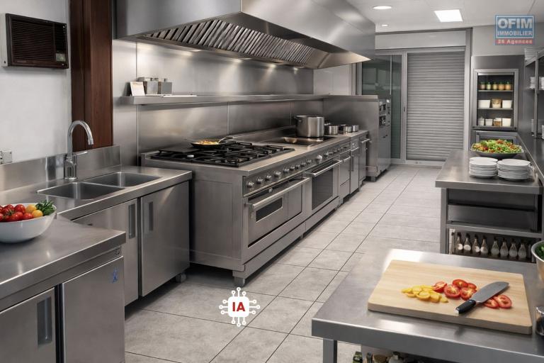 A louer local commercial / professionnel de 100m2 avec Terrasse proche front de mer Saint-Pierre &agrave; 1700&euro; HT