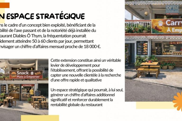 A VENDRE | Fonds de commerce d'un restaurant unique au centre ville du Tampon à 199 900€