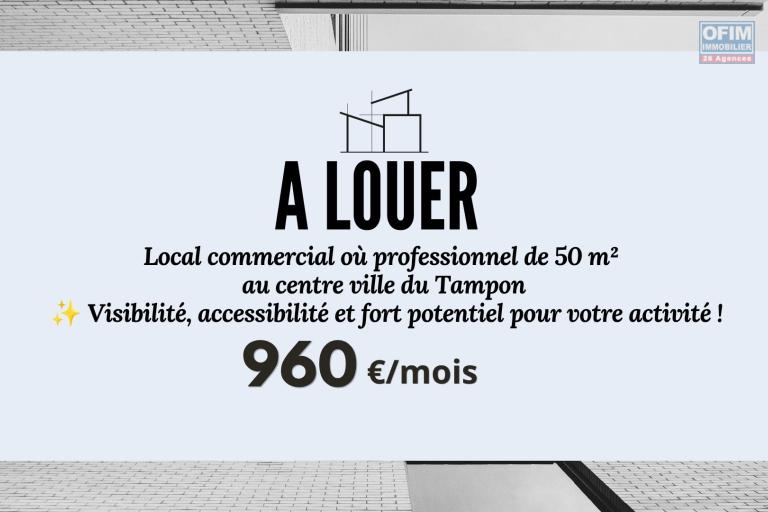 A LOUER | Local commercial neuf de 50 m2 dans un secteur très recherché au centre ville du Tampon