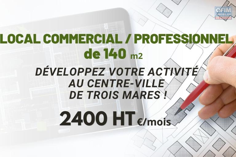 À LOUER – Local professionnel ou commercial de 140 m² à Trois Mares