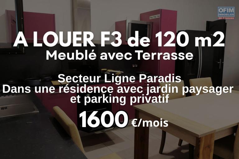 &Agrave; louer | Magnifique F3 meubl&eacute; de 120 m&sup2; avec grande terrasse dans un &eacute;crin ...