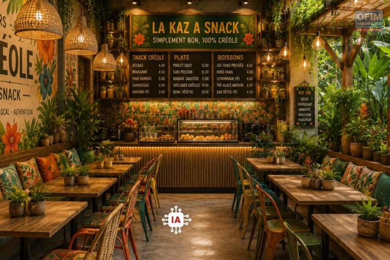 Rare à Saint-Louis : Droit au bail d'un local 60 m² avec Autorisation Snack & Petite Restauration