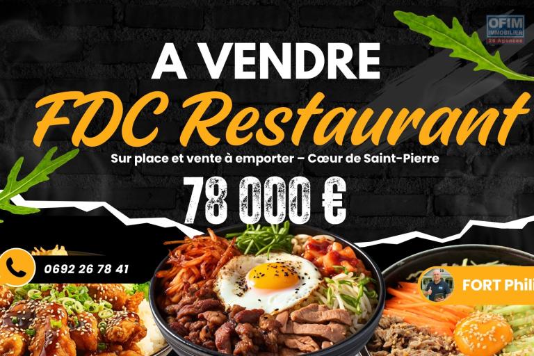 🍽️ À VENDRE – Restaurant clé en main au centre ville de Saint-Pierre, ...