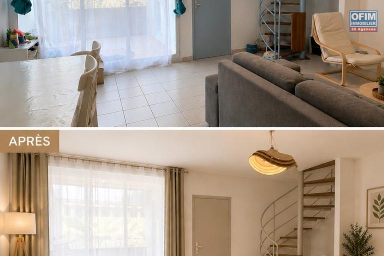 À VENDRE T3 DUPLEX EN REZ DE CHAUSSEE 69 M2 BOUCAN CANOT RÉSIDENCE ODYSSEAN