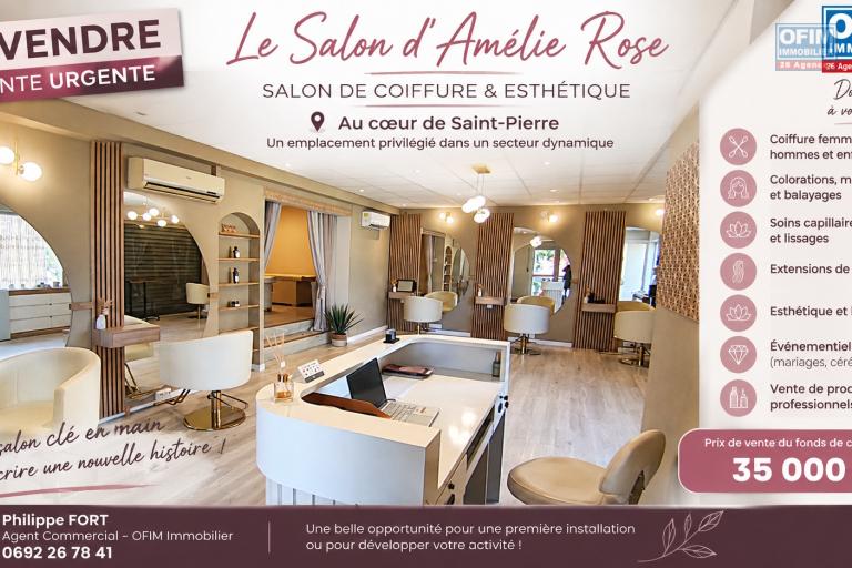 &Agrave; VENDRE EN URGENCE &ndash; Salon de coiffure & esth&eacute;tique Amelie Rose au c&oelig;ur de...