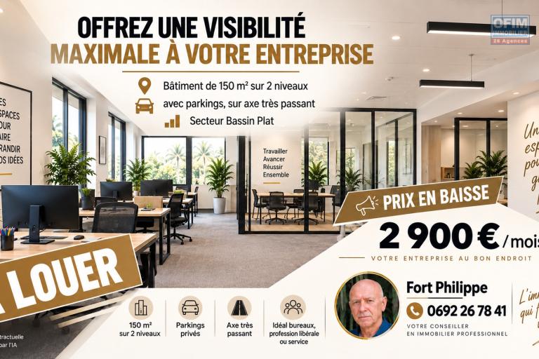 A louer | Bâtiments indépendant de 150 m2 avec un étage à usage commercial o...