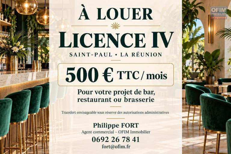 Location Licence IV à Saint-Paul La Réunion | 500 €/mois