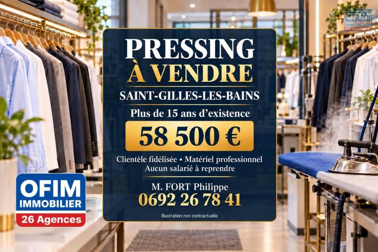 Pressing à Saint-Paul : reprenez une activité de service rentable pour 58 500 €