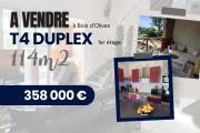 À VENDRE – Duplex T4 d’exception de 114 m2 à Bois d'Olive Saint-Pierre à 358 000€