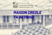 &Agrave; vendre &ndash; Belle maison cr&eacute;ole contemporaine de 118 m&sup2; sur 618 m&sup2; de terrain &ndash; Le Tampon (974)