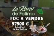 A SAISIR &ndash; Fonds de commerce Restaurant &laquo; Le Kara&iuml; de Fatima &raquo; &ndash; Saint-Paul (974)