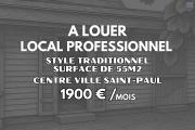 A LOUER 1900&euro; /mois - Local professionnel de charme de 55m2 au centre ville de Saint-Paul