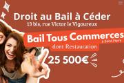 A C&eacute;der Droit au Bail Tous Commerce dont RESTAURATION, 13 bis rue Victor Le Vigoureux &agrave; Saint-Pierre | 25500&euro;