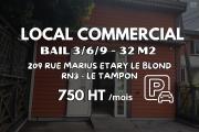 &Agrave; LOUER &ndash; Local Commercial de 32 m2 RN3 au Tampon  | 750&euro; HT/mois