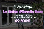 Au cœur du centre-ville de Saint-Paul | Le salon de coiffure Amélie Rose est à vendre au prix de 69 500 €.