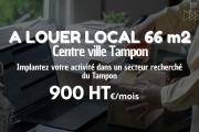 &Agrave; LOUER  900 &euro; &ndash; Local professionnel ou commercial de 66 m&sup2; &ndash; Le Tampon Centre ville