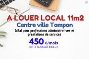 Votre futur bureau de 11 m2 vous attend en plein cœur du Tampon ! 450 € / mois EDF & SUDEAU inclus