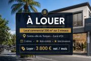À louer – Local commercial 206 m² sur 2 niveaux – Centre-ville du Tampon