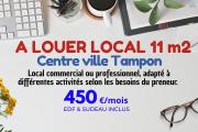 A louer un bureau /local professionnel ou commercial &agrave; 450&euro;/mois,  EDF & SUDEAU inclus au coeur du Tampon