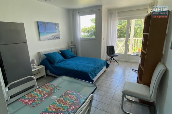 A louer à l'année, à Bellepierre studio meublé, tout équipé, vue mer
