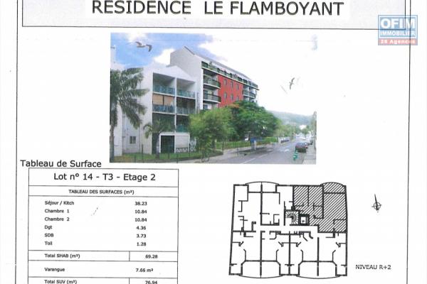 A vendre T3 de 69 m2 en ville de Saint-Denis